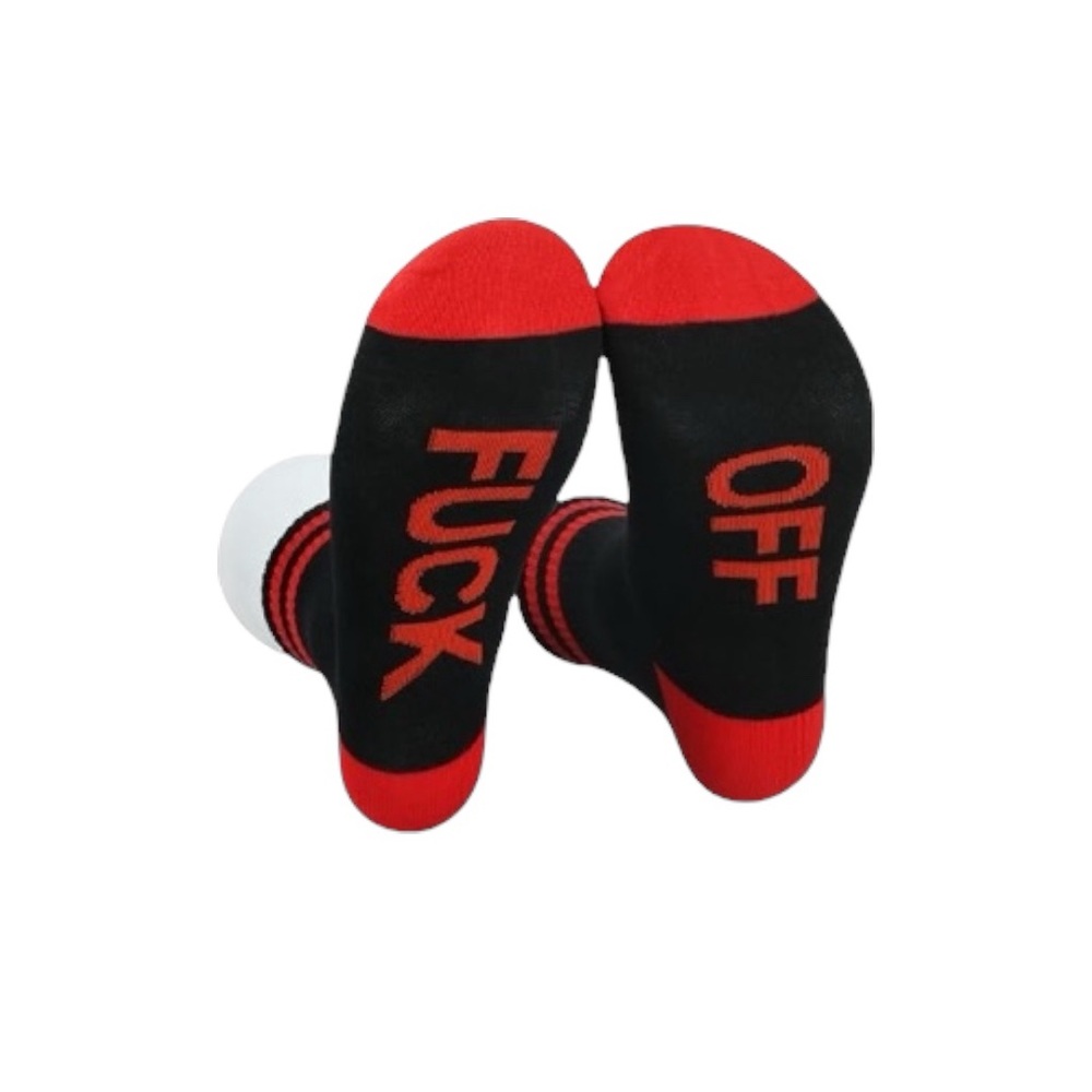 Half Crew Fck Off Socks (1) Red ONLY